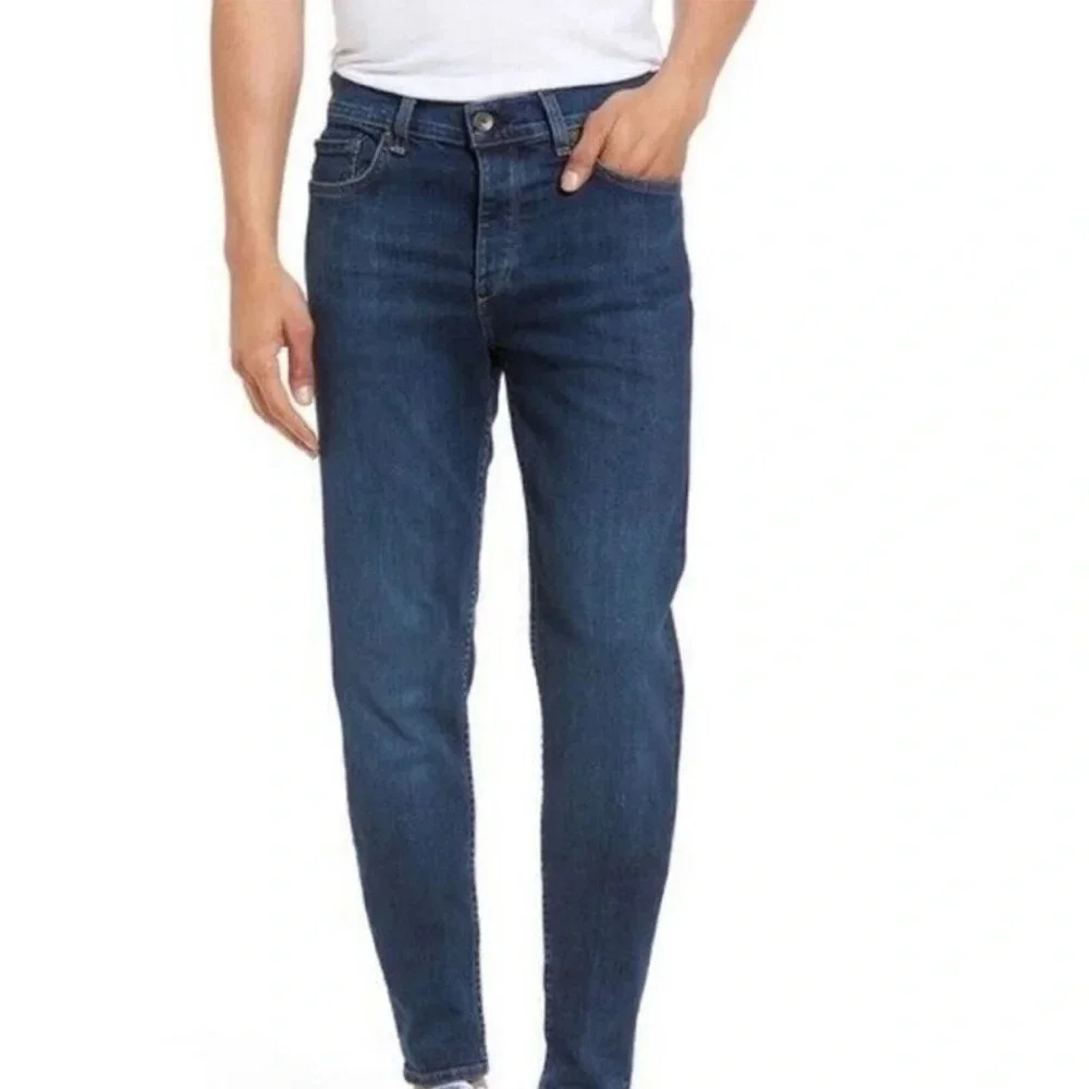 Rag & Bone Standard Issue Fit 2 Slim Leg Raw Hem Jeans Button Fly Size 30x29